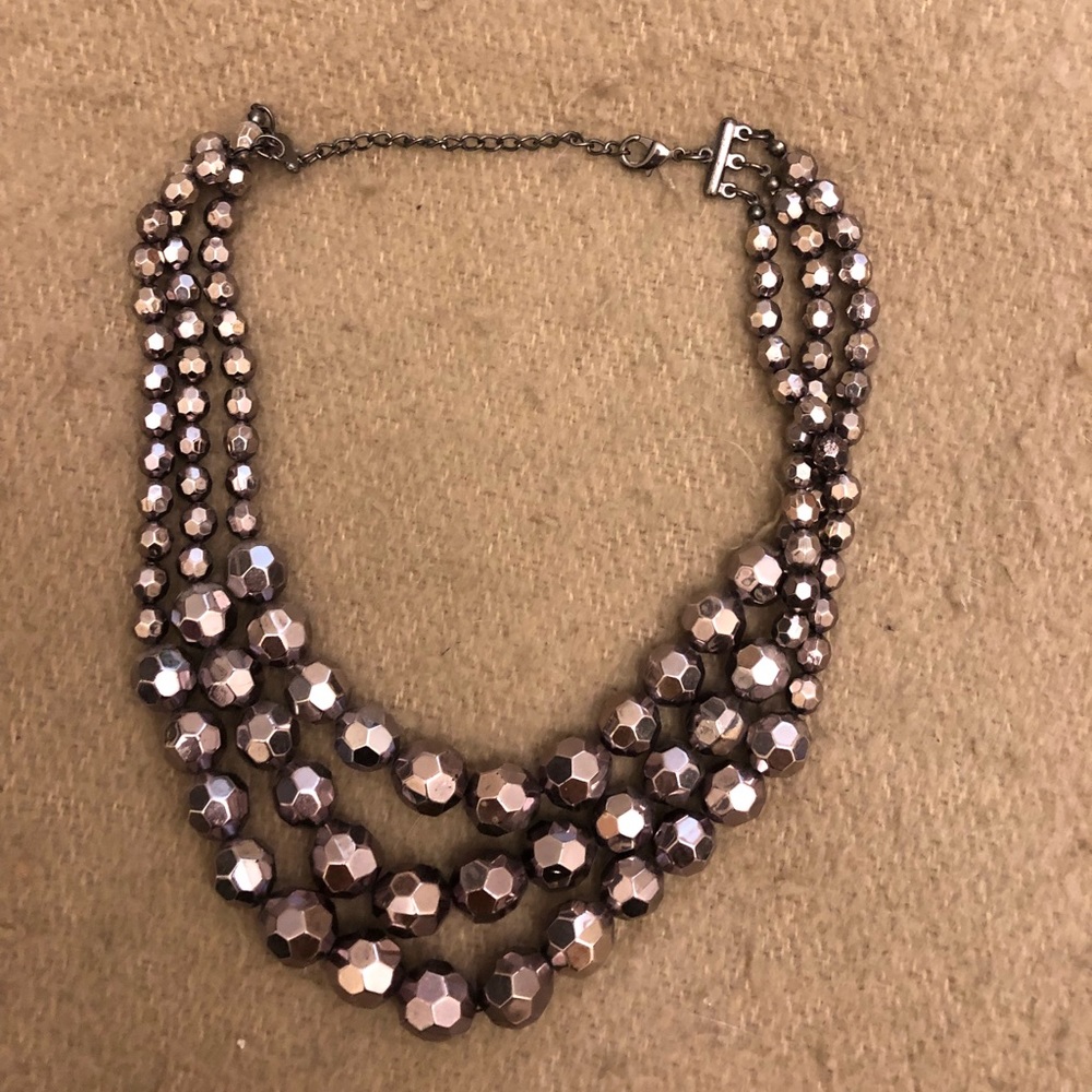 Silver ball necklace
